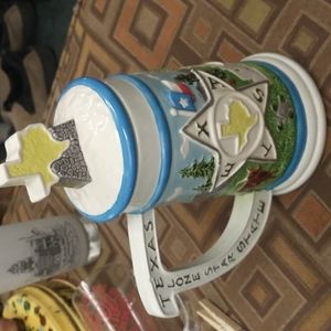 Vintage Texas Beer Stein, w/Texas top!